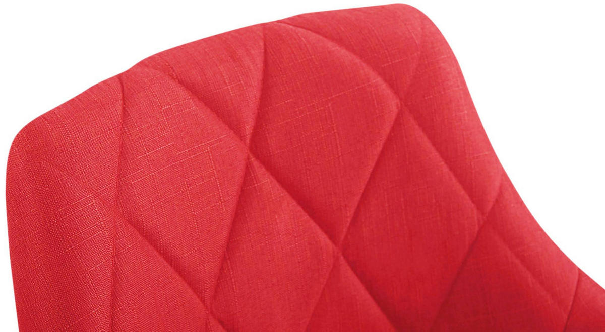 ARBEITSHOCKER Lazius Stoff rot - Rot, Metall (47/82/49cm) - TPFLiving