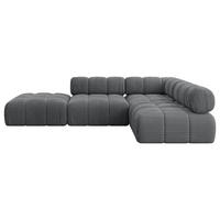 ECKSOFA modulares Sofa Favio-L1 - 285x190x70 cm Dunkelgrau Cord - Dunkelgrau, Holzwerkstoff/Textil (285/190cm) - ALTDECOR