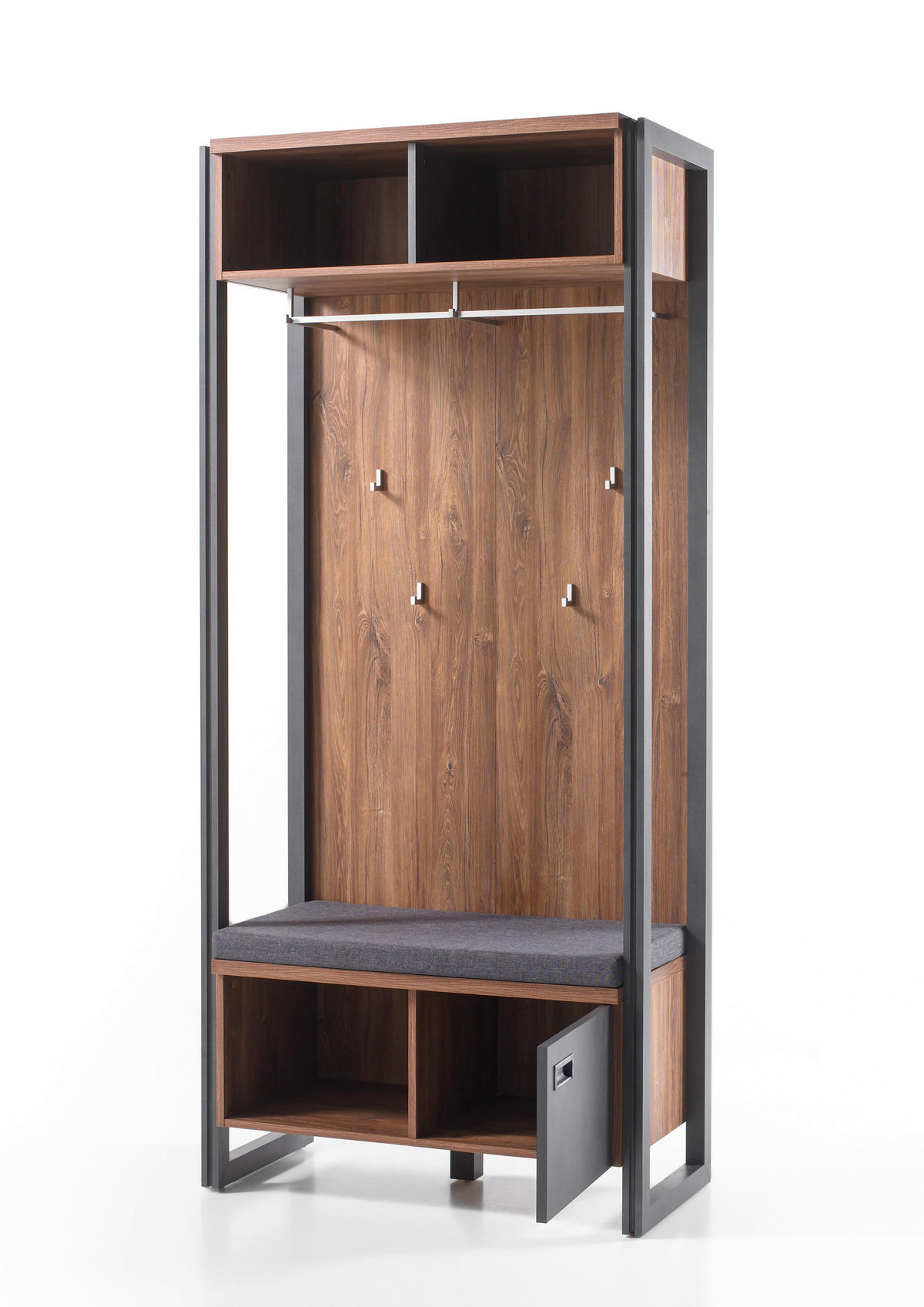 KOMPAKTGARDEROBE I12 Stirling Oak & Matera 90/202/45 cm - Eichefarben, Holzwerkstoff (90/202/45cm) - Livojo