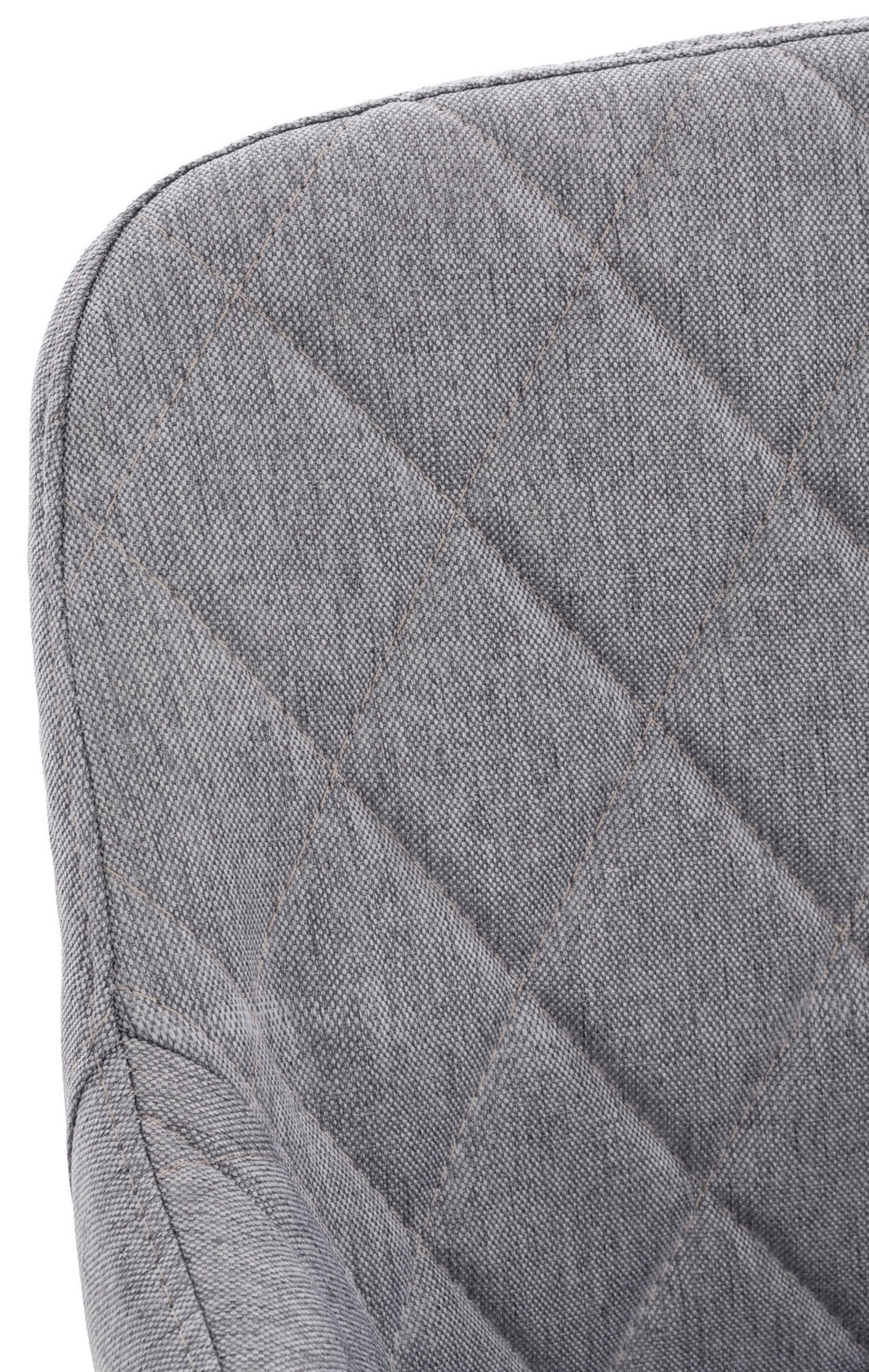 ESSZIMMERSTUHL Shyva Stoff, Gestell Metall matt Schwarz Grau - Schwarz/Grau, Textil/Metall (47/84/44cm) - TPFLiving