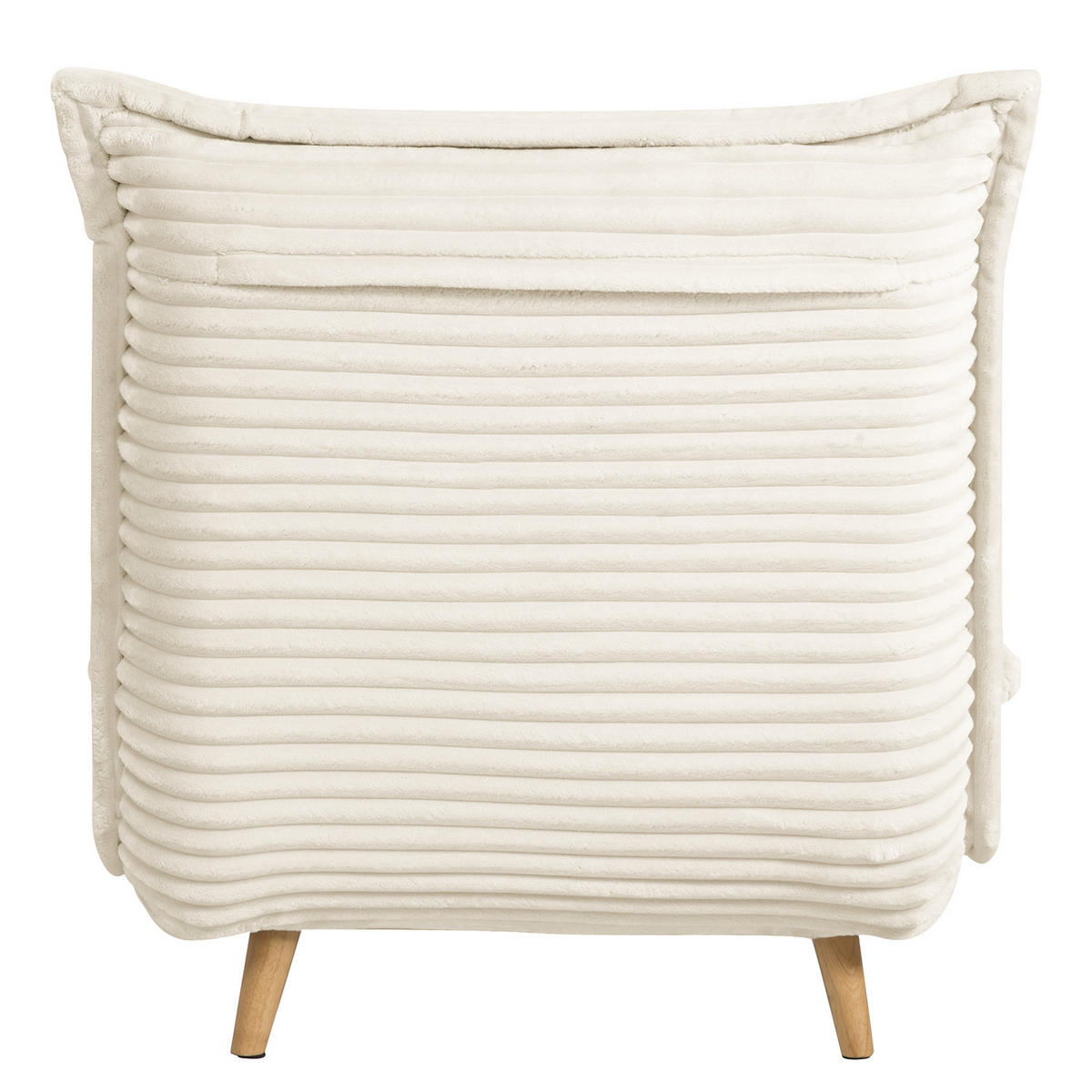 SCHLAFSESSEL - Cord / Eiche, Creme, Eiche Hell - Eichefarben/Creme, Eichenholz/Textil (76/87/92cm) - home24