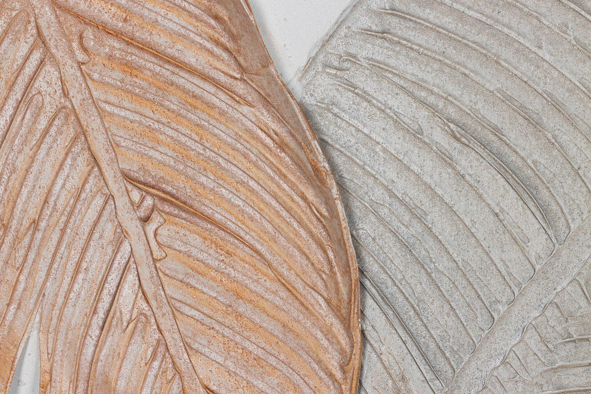 ACRYLBILD HANDGEMALT 100/75 cm - Orange/Grau, Holz/Textil (1.4/75cm) - KUNSTLOFT