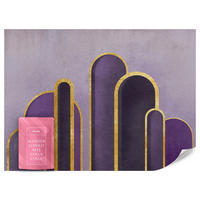 FOTOTAPETE Geometrische Muster Abstraktion Glamour 250x175 - Gelb/Beige, Papier (250/175cm) - Muralo