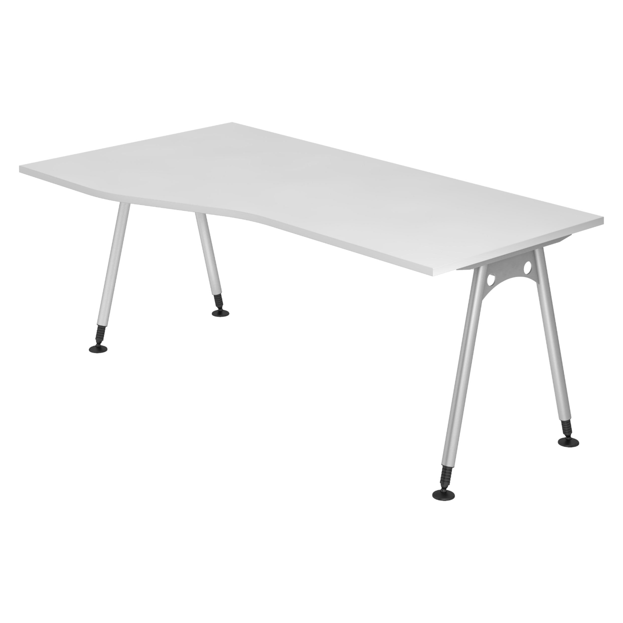 SCHREIBTISCH Serie-A 100/180/74 cm in Weiß - Weiß, Holzwerkstoff (100/180/74cm) - bümö