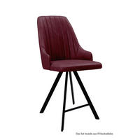 THEKENSTUHL drehbar (8er-Set) Diannah 52x108x60 Schwarz/Marsala - Brombeere/Schwarz, Kunststoff (60/108/52cm) - 58aufmkessel