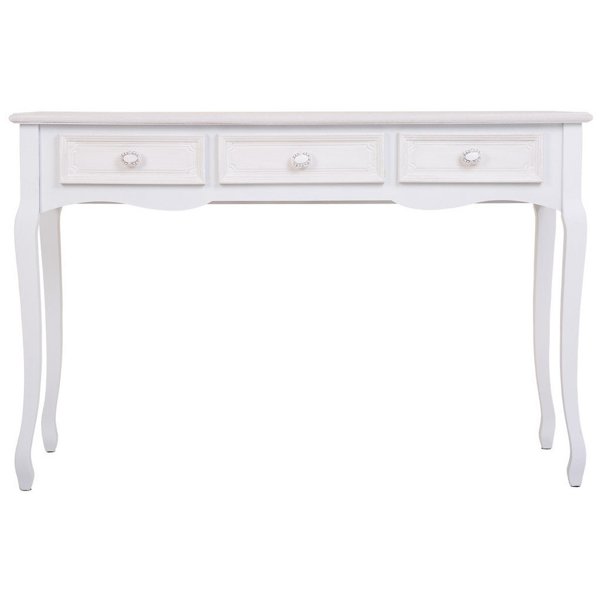 FLURTISCH aus Holz mit 3 Schubladen, Weiß, 120x40x78 - Multicolor, Holz (30/120/78cm) - Wanderlust