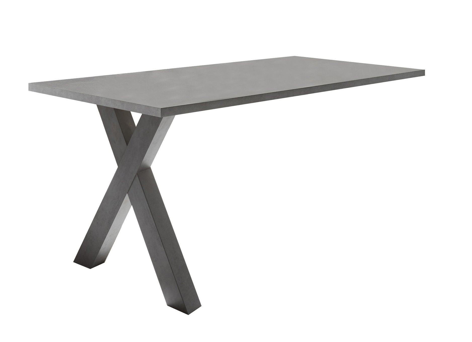 SCHREIBTISCH Edit 5 140 x 70 x 75 Bürotisch graphit/graphit - Grau, Holz (140/70/75cm) - 58aufmkessel
