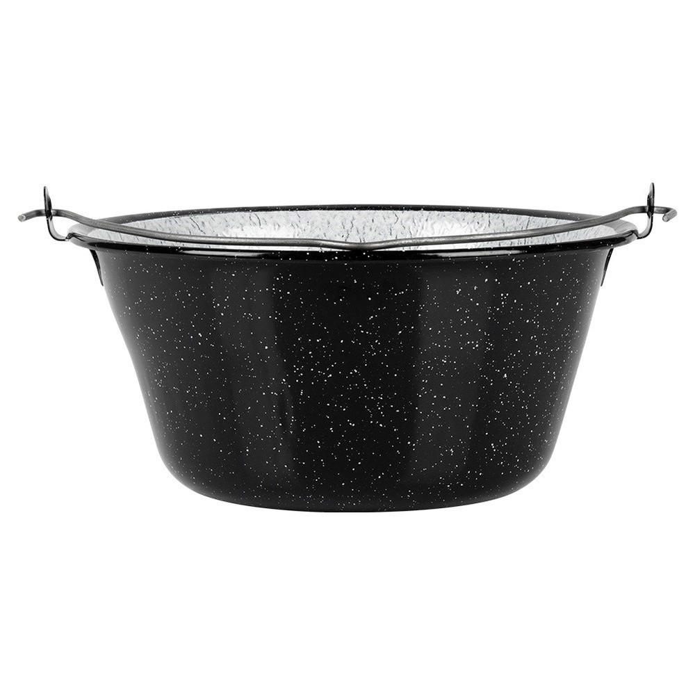 HÄNGEKESSEL ungarisch Emaille 9,5 l Schwarz - Schwarz, Metall (36/16/41cm) - Orion 