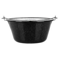HÄNGEKESSEL ungarisch Emaille 9,5 l Schwarz - Schwarz, Metall (36/16/41cm) - Orion 