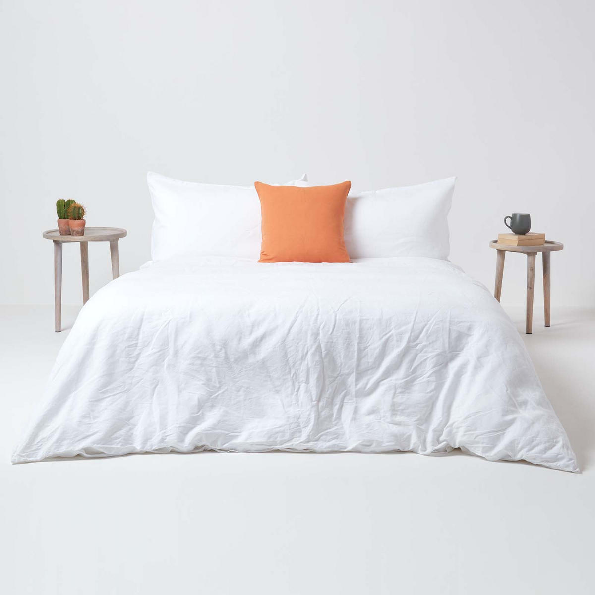 KISSENBEZUG Leinen - Orange, Textil (40/40cm) - Homescapes