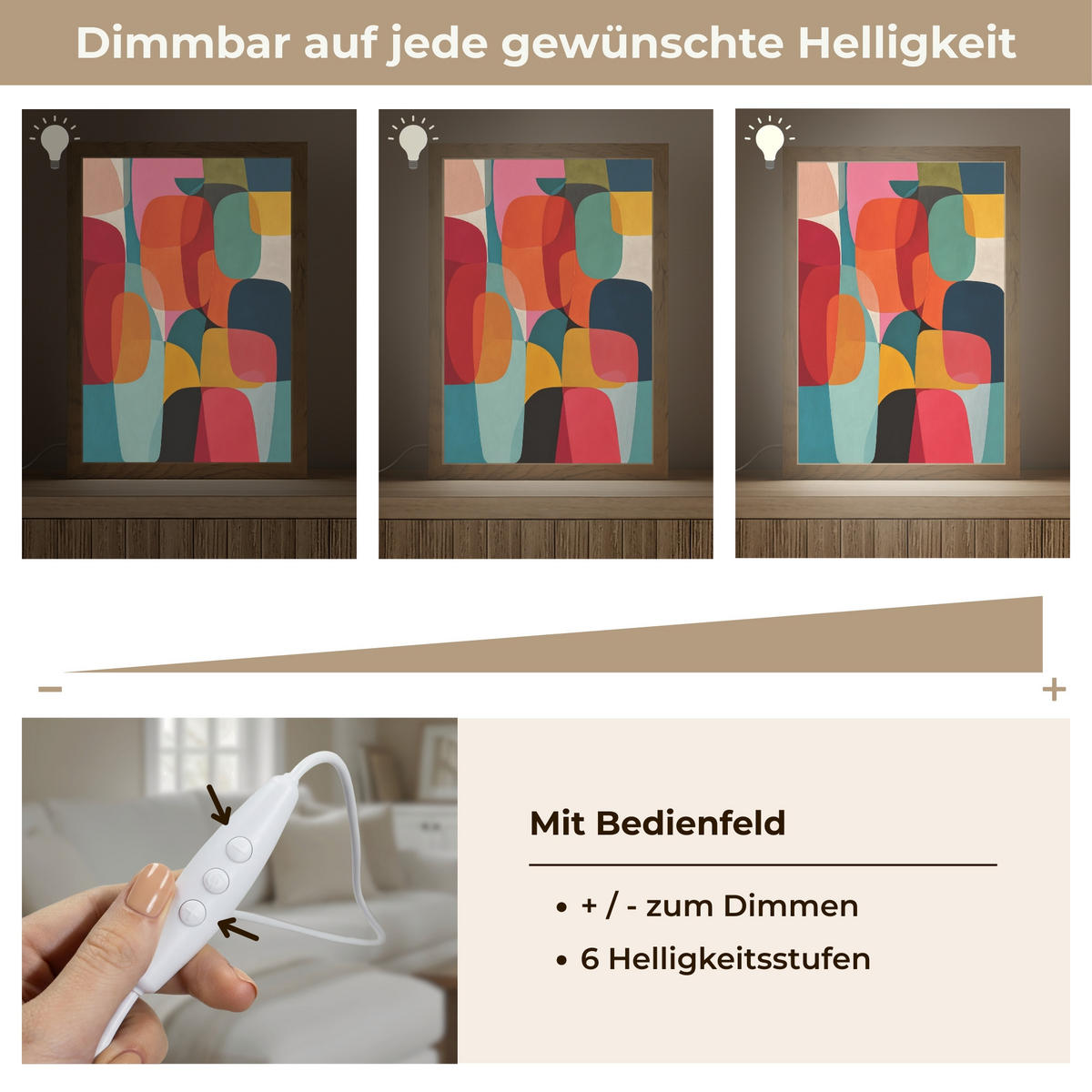 NÁSTĚNNÁ LAMPA Tvary - barevné - abstraktní - letadla 20x30 cm - různobarevná, kompozitní dřevo (20/30/8cm) - OnlyWow