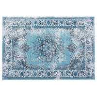 KURZFLOR-TEPPICH Almus 200/140 cm - Blau, Textil (140/200cm) - Beliani