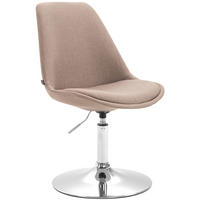 DREHSTUHL Stoff taupe - Taupe/Chromfarben, Textil/Metall (48/76/57cm) - CLP