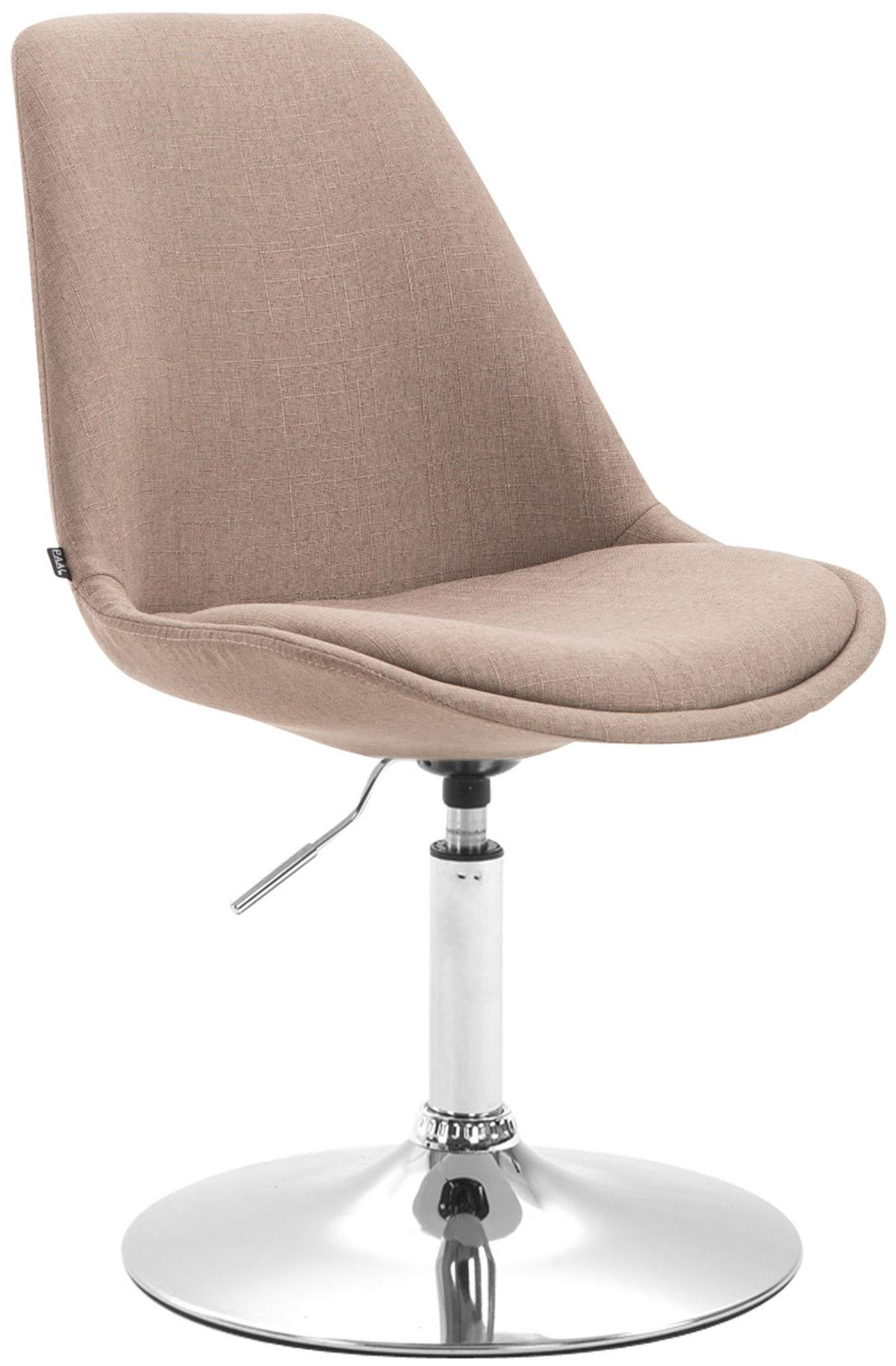 DREHSTUHL Stoff taupe - Taupe/Chromfarben, Textil/Metall (48/76/57cm) - CLP