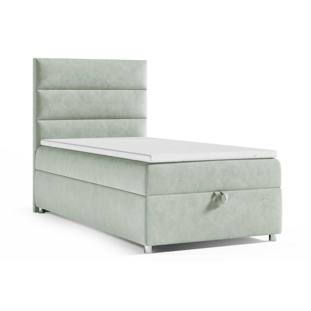 BOXBETT mit Bettkasten Trinity K4-SINGLE Bonellfederkern inkl. Topper - Mintgrün, Holz/Holzwerkstoff (80/200cm) - Best For Home