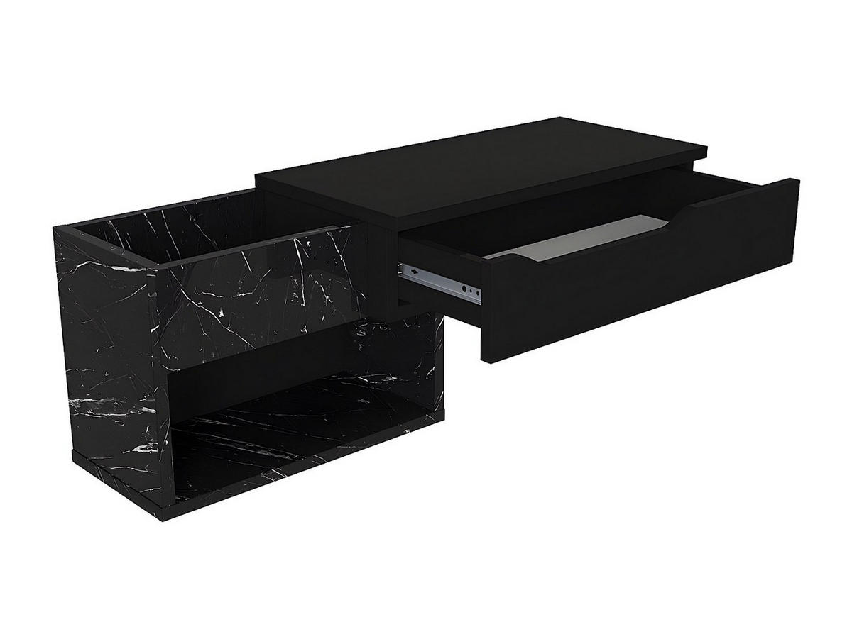 KONSOLENTISCH - 90 cm x 29.6 cm - Holz, Platte - Schwarz DAREKA - Schwarz, Holz (29/90/33.2cm) - Vente-Unique