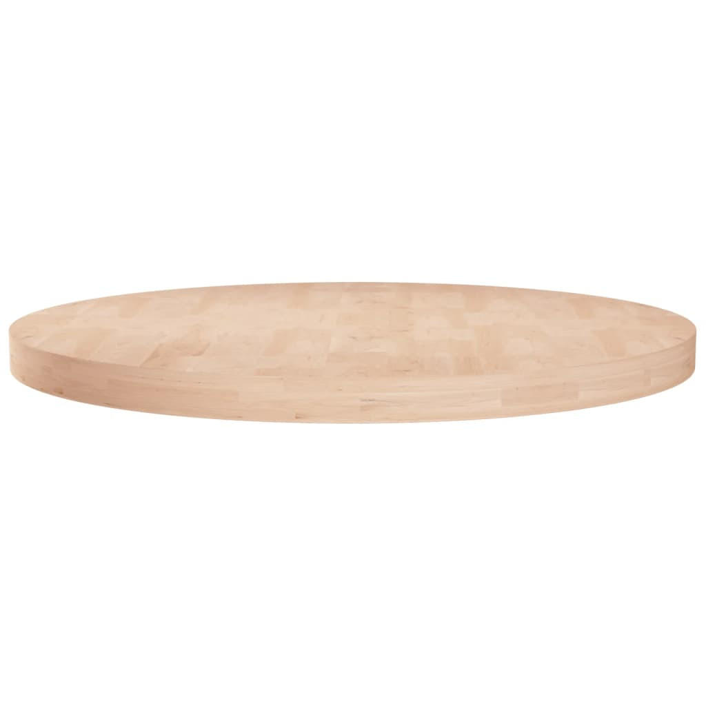 TISCHPLATTE Runde Ø70/4 Cm Unbehandeltes Massivholz Eiche - Naturfarben, Holz (70/70/4cm) - vidaXL