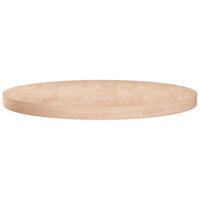 TISCHPLATTE Runde Ø60/4 Cm Unbehandeltes Massivholz Eiche - Naturfarben, Holz (60/60/4cm) - vidaXL