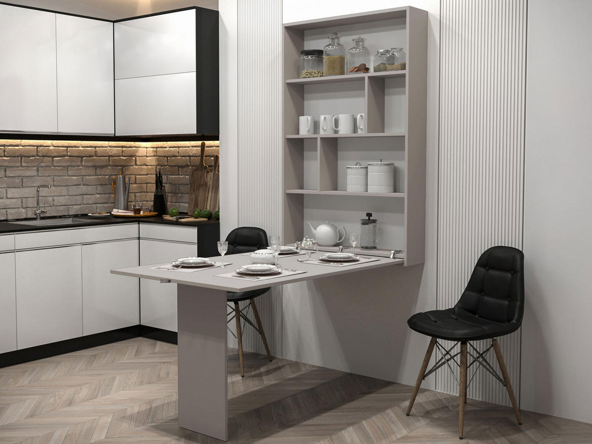 WANDKLAPPTISCH Abi - Kaschmir, Holzwerkstoff (85/203/19cm) - MIRJAN24