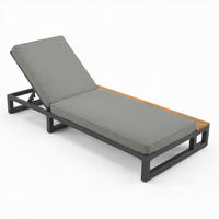 OUTDOOR-LIEGESTUHL Multifunktionales Sofabett Grau Rechte Seite - Grau, Metall (79.5/73/184cm) - ComfortXL