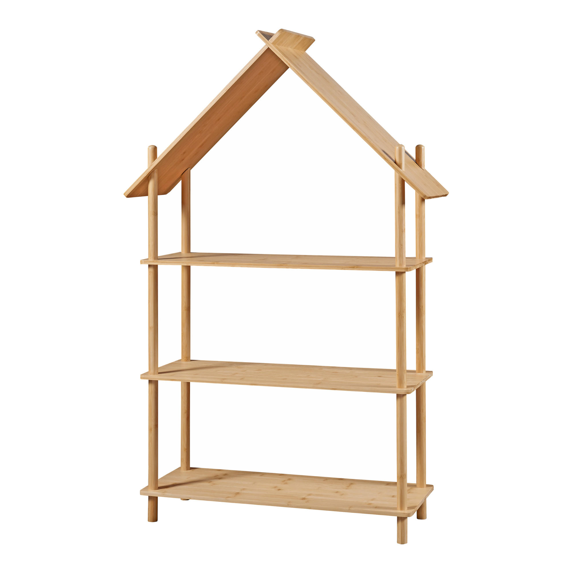 KINDERREGAL Hamarøy - Naturfarben, Naturmaterialien (90/137/30cm) - [en.casa]