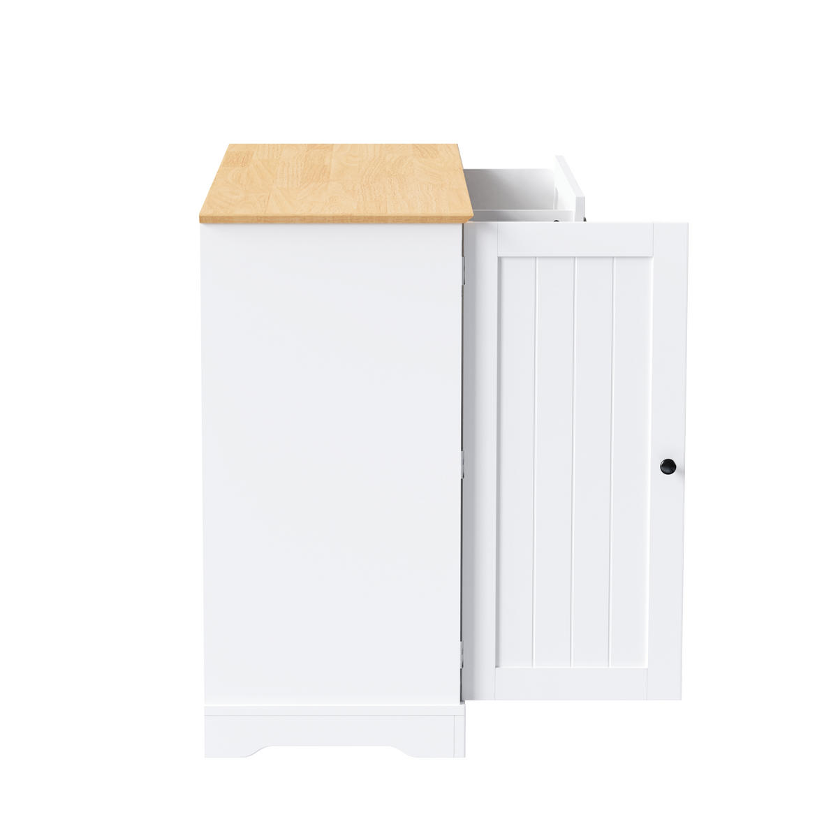 SIDEBOARD DE-38294 3 Türen mit 1 Schublade und verstellbaren Böden Weiß/Natur - Naturfarben, Holzwerkstoff (107/83.4/40cm) - ComfortXL