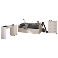 KINDERZIMMER-SET Paca 44 4-tlg. Holznachbildung Weiß/Eiche - Eichefarben/Weiß, Kunststoff (100/1/200cm) - 58aufmkessel