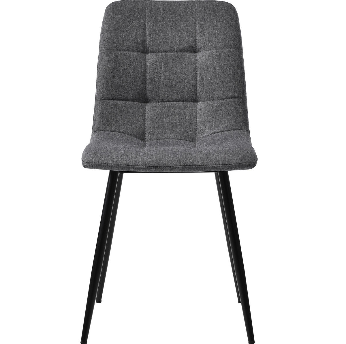 ESSZIMMERSTUHL 4er-Set ergonomisch 44 x 41 x 86 cm Leinen Gray - Grau, Metall (44/86/46cm) - Meubliv