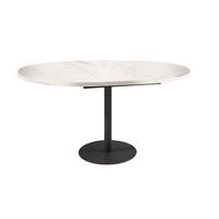 ESSTISCH Borte Bianco Marmor / Schwarz 100/138 / 100 / 76cm - Schwarz/Weiß, Holz/Holzwerkstoff (100/100/76cm) - Feldmann-Wohnen