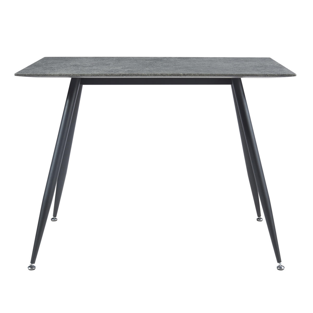 ESSTISCH Fitjar - Schwarz/Grau, Holzwerkstoff/Metall (60/100/75cm) - [en.casa]