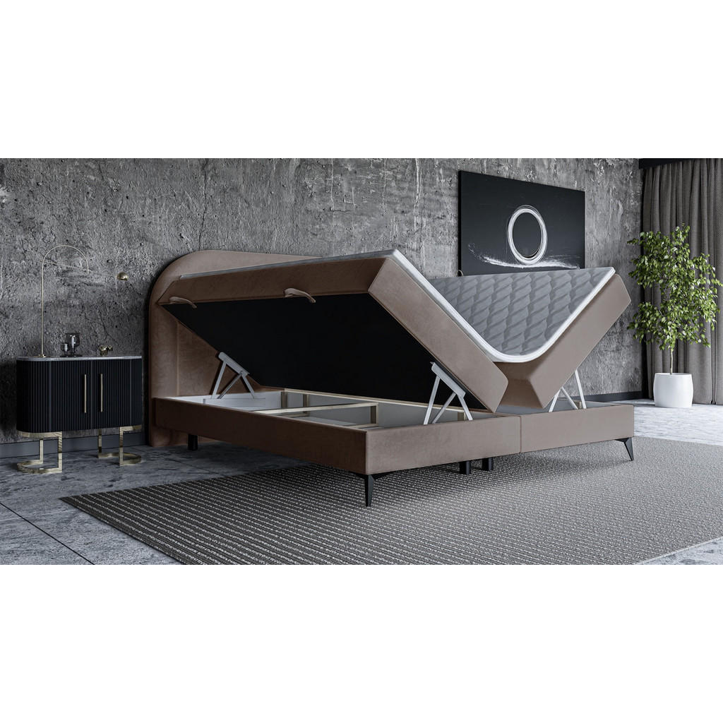 Thumbnail - Selsey Boxbett, Beige, Textil, 2-Sitzer, Höhe ca. 54 cm, 160x200 cm, Schlafzimmer, Betten, Boxspringbetten