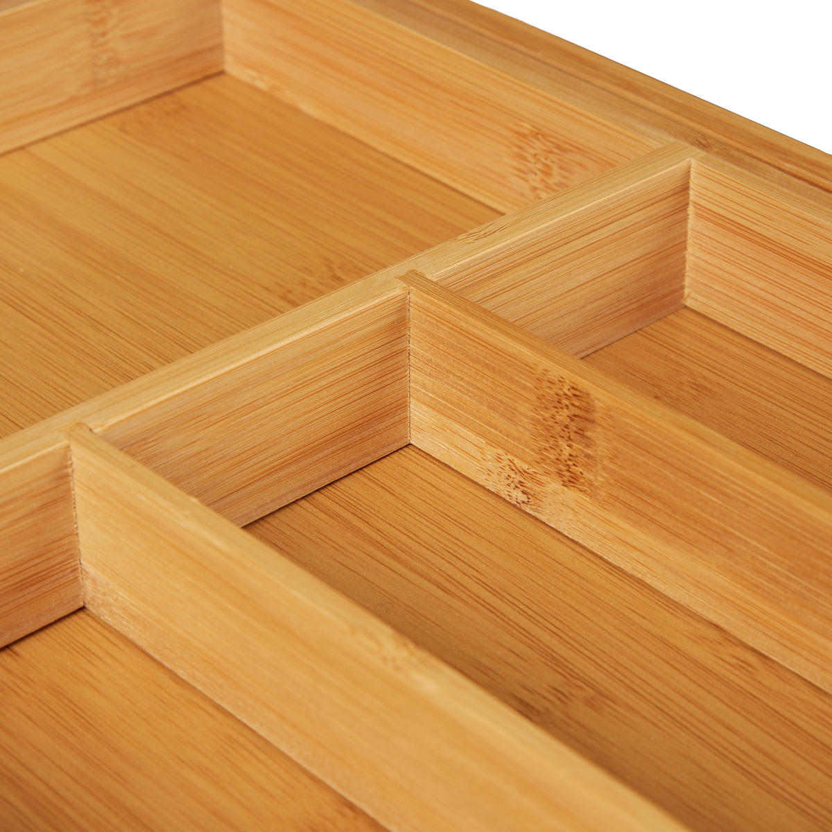 BESTECKKASTEN - Hellbraun, Holz/Holzwerkstoff (56/5/43cm) - Relaxdays