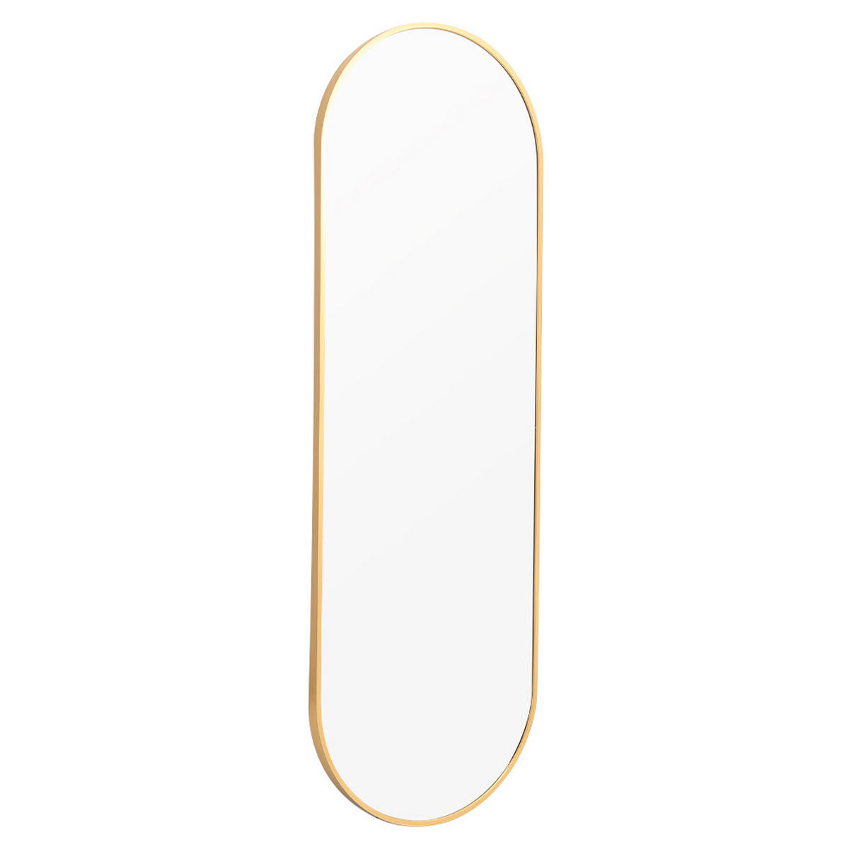 GANZKÖRPERSPIEGEL 40/120/2.8 cm Kapselform Metallrahmen Gold - Goldfarben, Glas/Metall (40/2.8/120cm) - Livingandhome