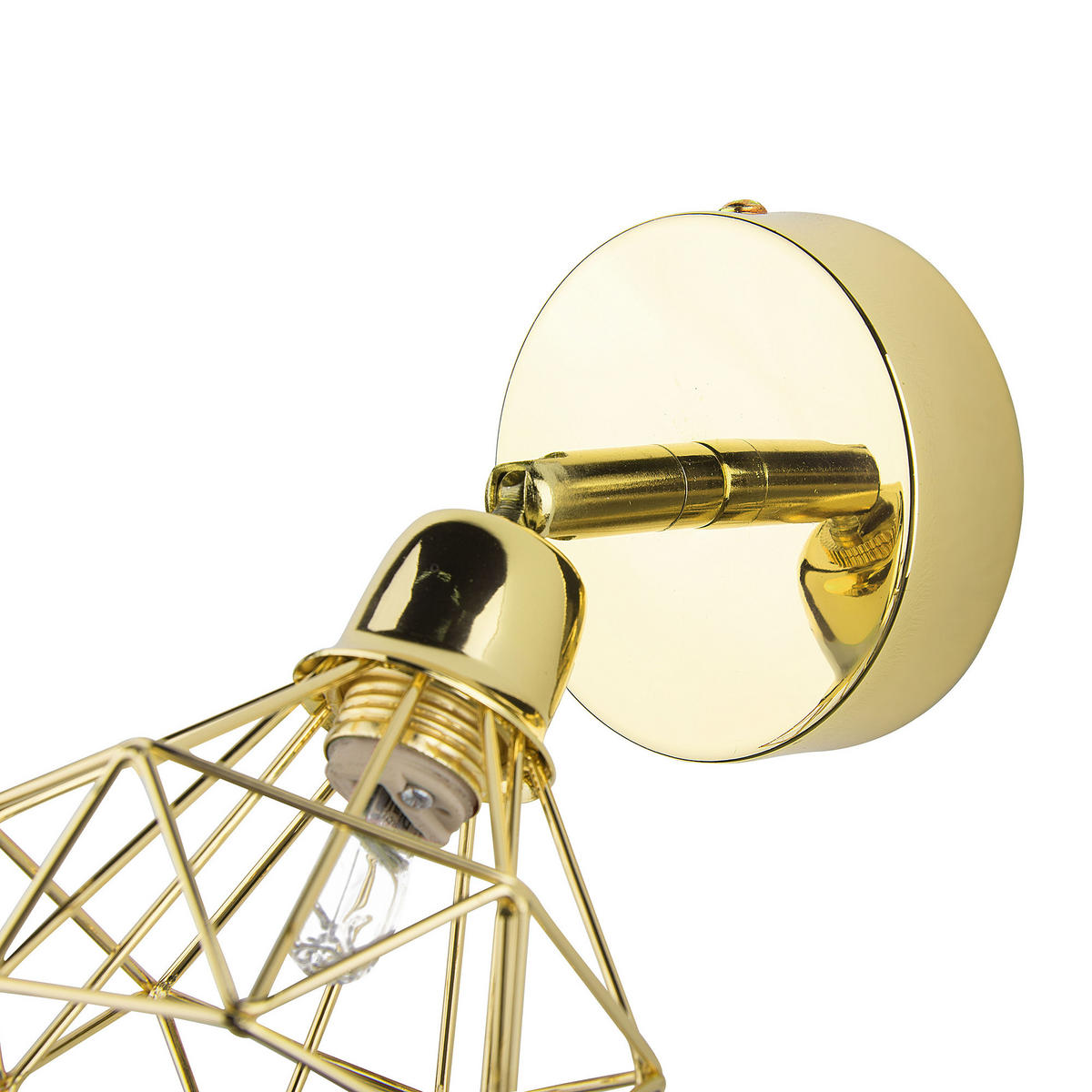 WANDLEUCHTE 2er-Set Erma 16/10/16 cm - Goldfarben, Metall (10/16/16cm) - Beliani
