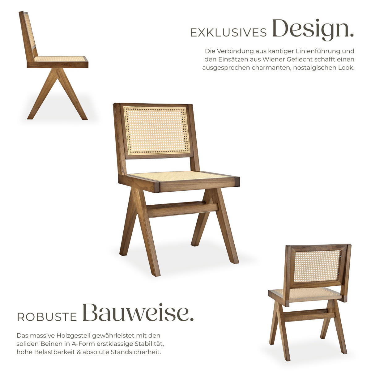 HOLZSTUHL 6er Set Lissy,48,5 x 53,5 x 83 cm, Belastbarkeit 120 kg,Eiche hell - Eichefarben, Holz (48.5/83/53.5cm) - tectake