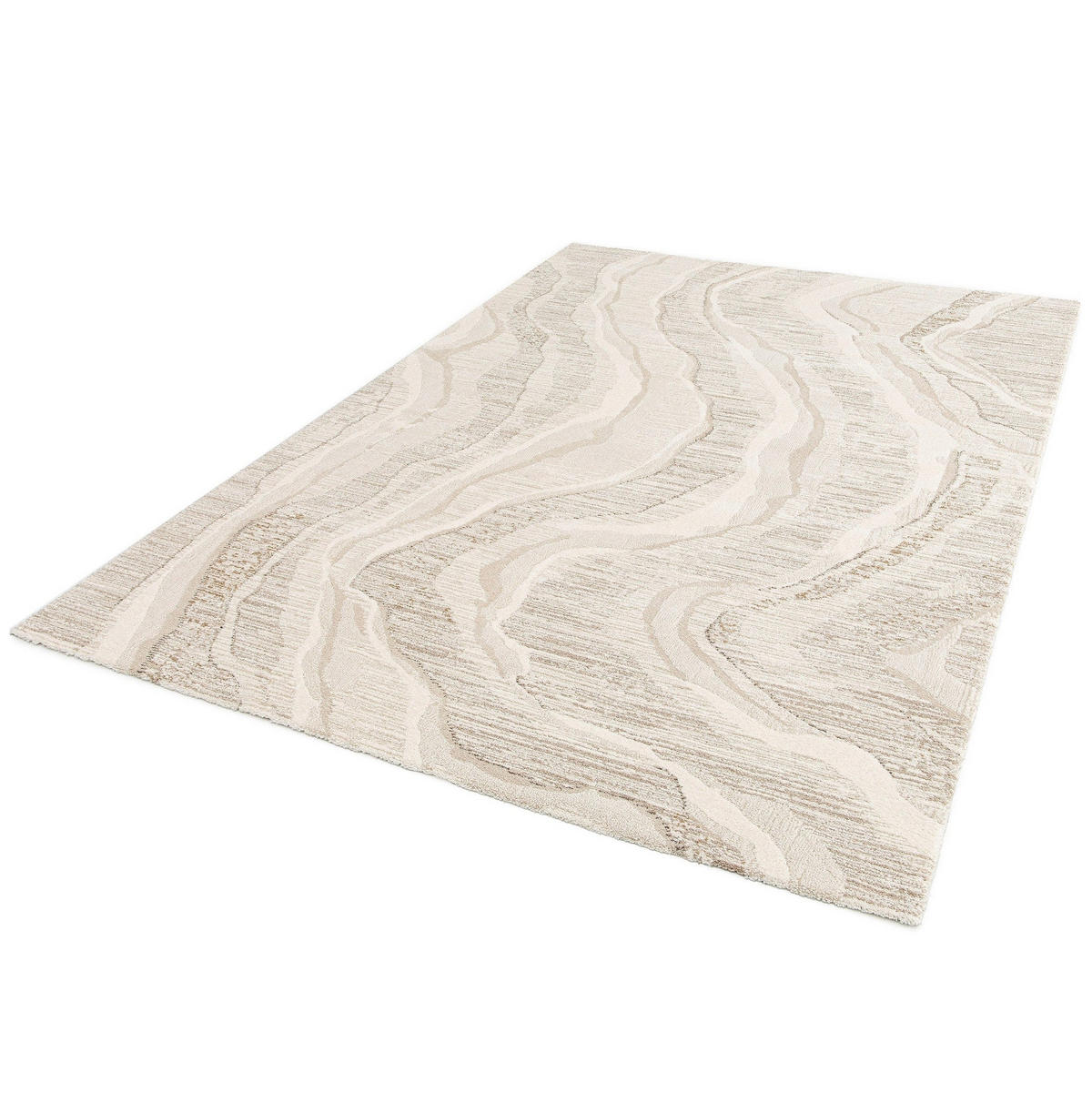 TEPPICH, Weicher Design beige - Beige, Textil (120/170cm) - AFK Living
