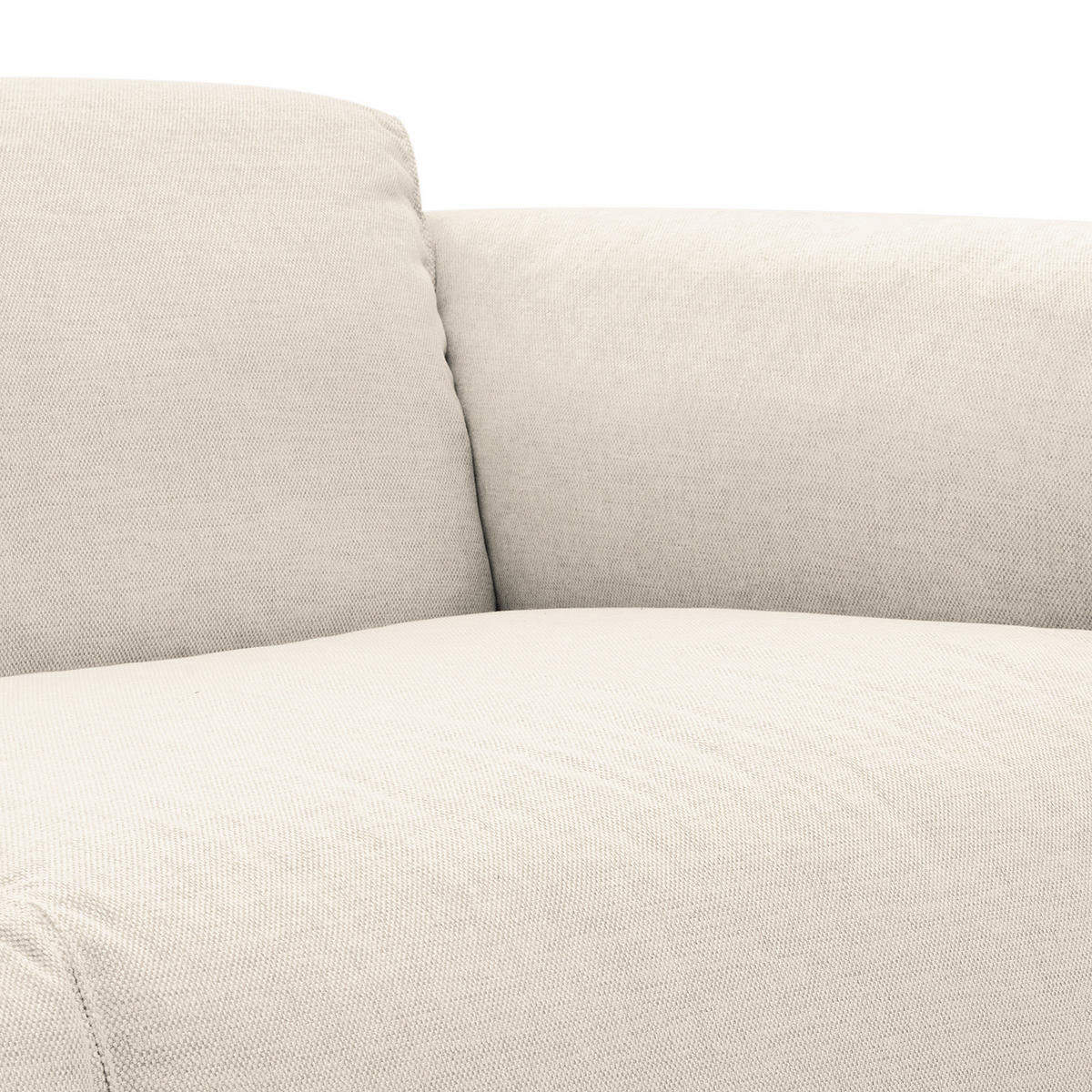 3-SITZER ECKSOFA mit Longchair - Beige/Schwarz, Kunststoff/Textil (284/173cm) - home24