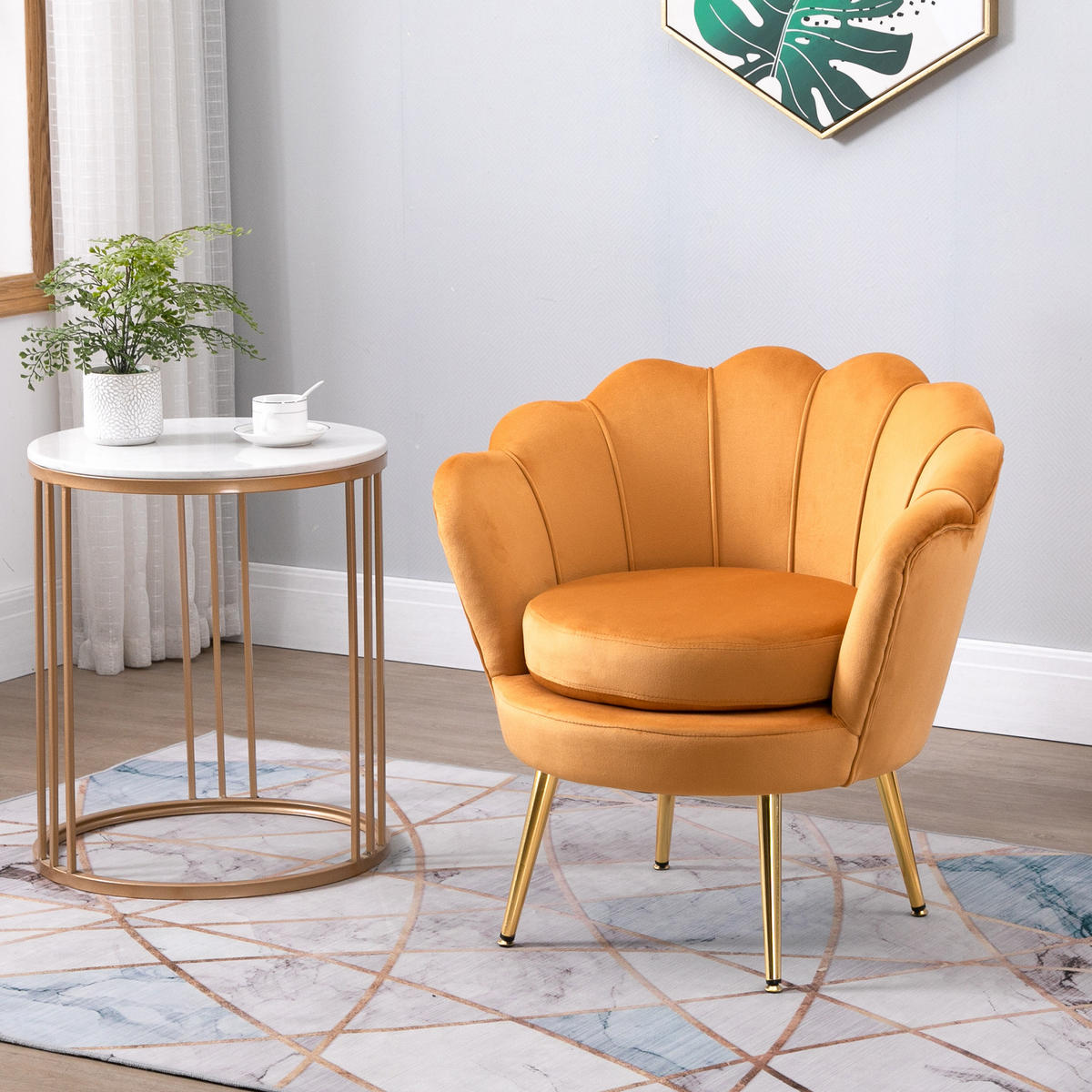 POLSTERSESSEL - Orange, Kunststoff (67/74/76cm) - HOMCOM