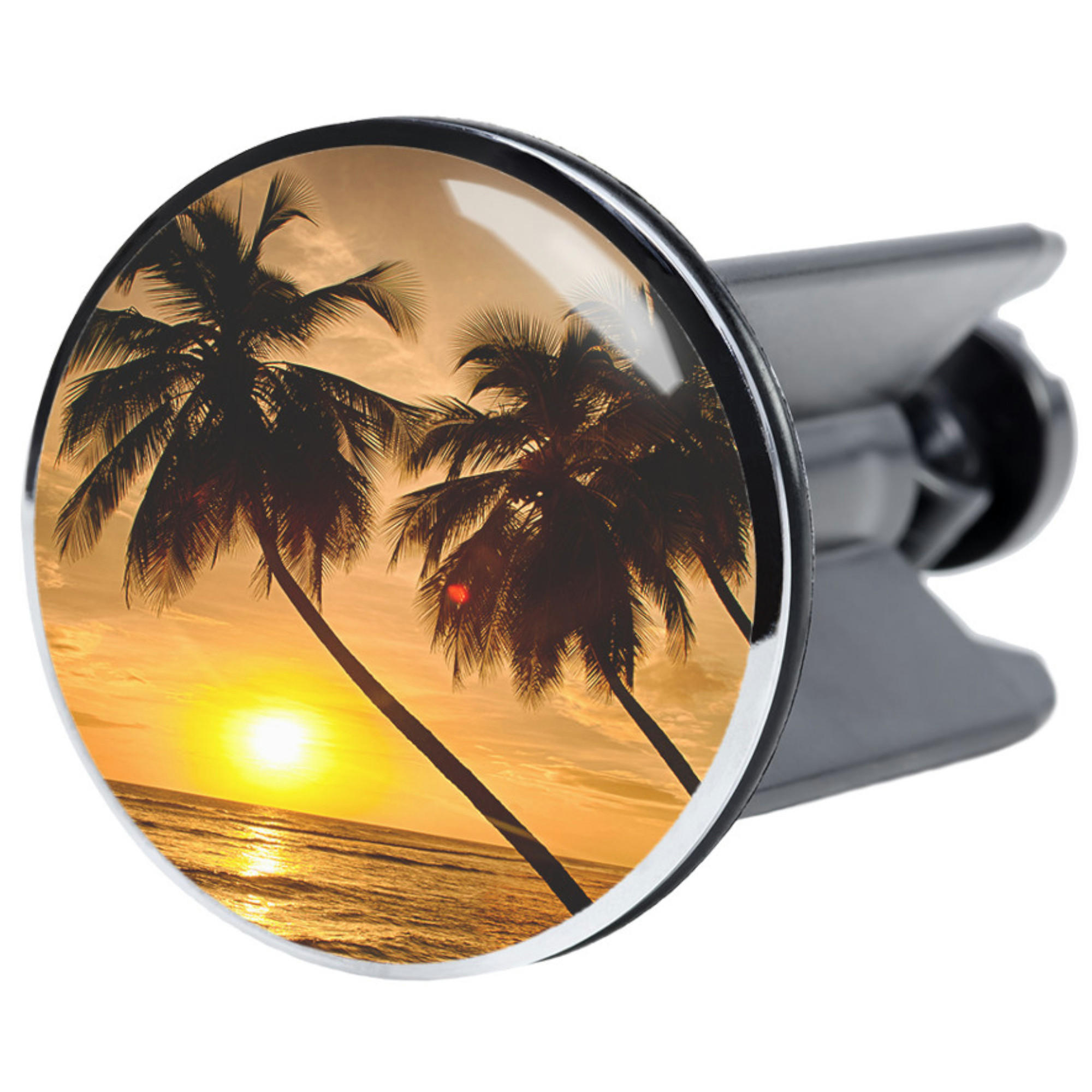 WASCHBECKENSTÖPSEL Summer - Orange, Kunststoff/Metall (4/7/7cm) - Sanilo