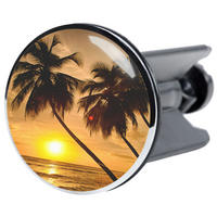 WASCHBECKENSTÖPSEL Summer - Orange, Kunststoff/Metall (4/7/7cm) - Sanilo