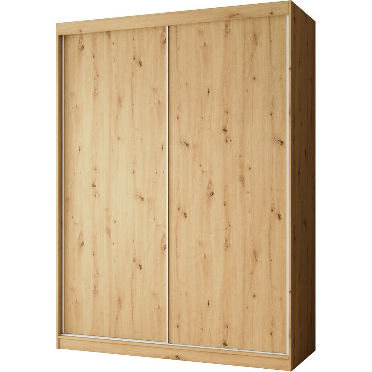 SCHWEBETÜRENSCHRANK Mario 150/216/61 eiche Artisan - Eiche Artisan, Holzwerkstoff (150/216/61cm) - Beautysofa