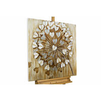 ÖLGEMÄLDE 80/80 cm - Beige/Braun, Holz/Textil (1.6/80cm) - KUNSTLOFT