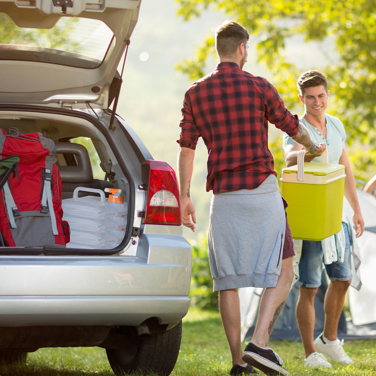 4XVODNÉ kanistre - priehľadné, textil/plast (5L) - Relaxdays