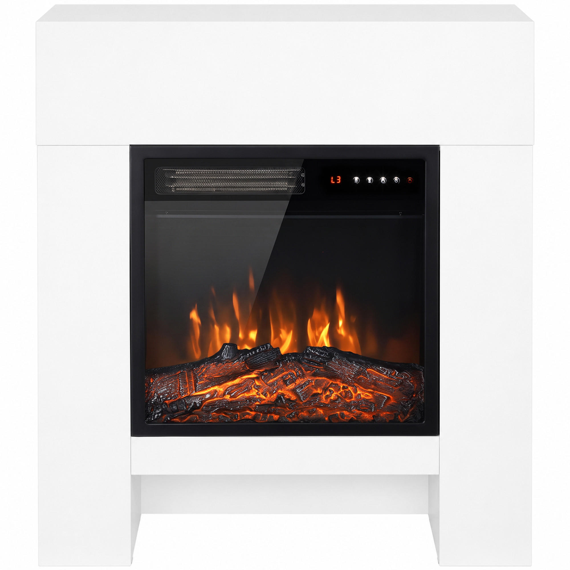 Homcom Elektrokamin Weiß 25x85x75 cm