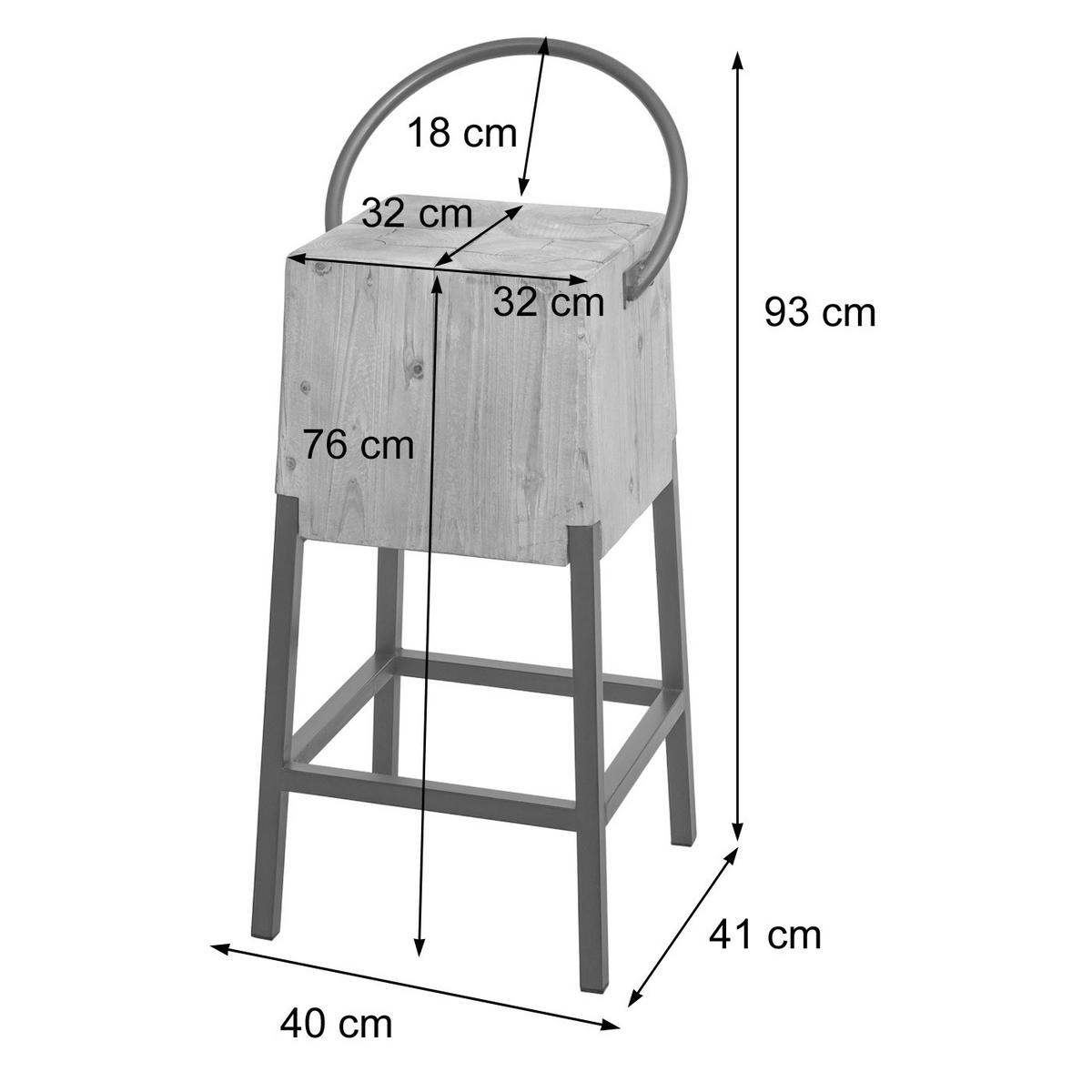 BARHOCKER Braun - Braun, Holz (40/93/41cm) - MCW