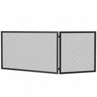 FUNKENSCHUTZGITTER Metall Schwarz - Schwarz, Metall (1/50/141cm) - HOMCOM
