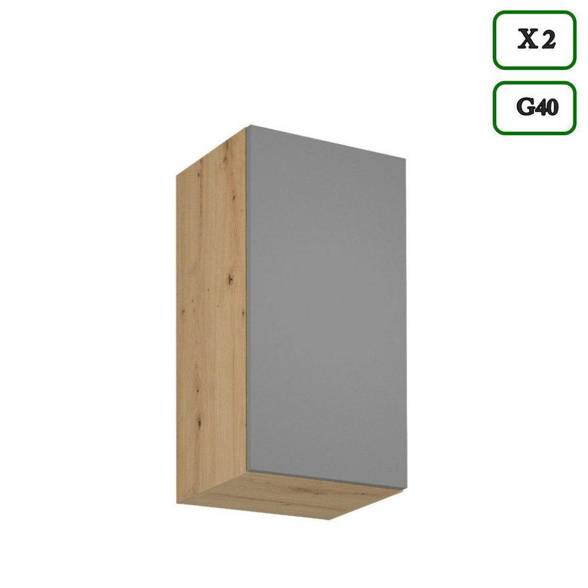 KÜCHENZEILE 260 cm – LangenK97-M260 - in Beige/Matt - Beige/Schwarz, Holzwerkstoff/Metall (260/212/52cm)