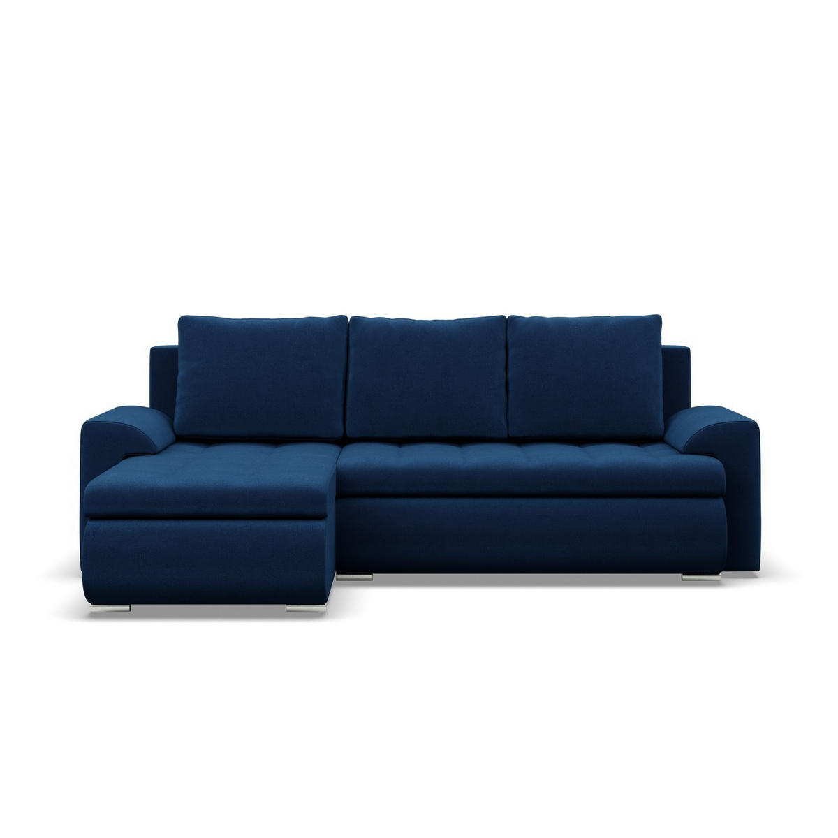 ECKSOFA LINKS MIT SCHLAFFUNKTION FORESTA, Dunkelblau - Dunkelblau, Textil (230/159cm) - Mebligo