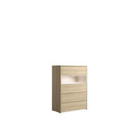 KOMMODE Barista Oak, Wüstensand 80/111/42 - Eiche Bianco, Holzwerkstoff (80/111/42cm) - RAUMHIRSCH FURNITURE