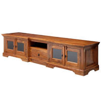 TV-BOARD Akazie 210x50x50 honig lackiert OXFORD #0339 - Braun, Holz (210/50/50cm) - Massivmoebel24